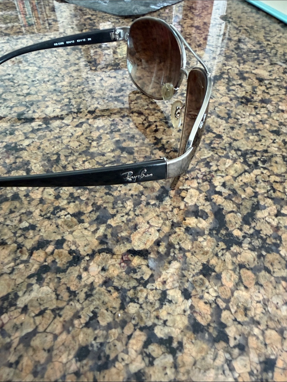 Ray-Ban Silver Frame Brown Lens Aviator Sunglasses - Picture 6 of 7